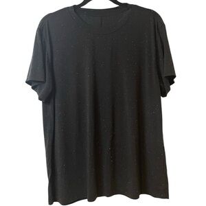 Lululemon Men’s Drysense Short Sleeve Tee Black Fleck Charcoal Size L